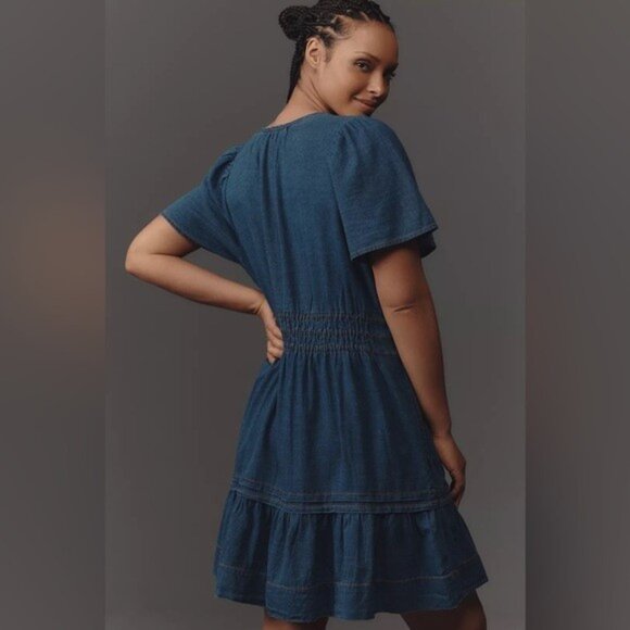 NWT Size XL - The Somerset 100% Cotton Mini Dress: Denim Edition (NWT US$ 138) - Picture 9 of 16
